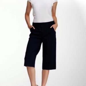 Alice & Olivia Black Cropped Wide Leg Pants Size 6